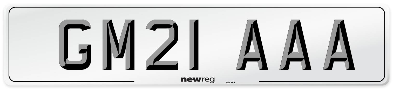 GM21 AAA Number Plate from New Reg